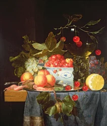 Stilleben av frukt